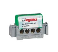 Legrand LEG92781 - Regleta con 4 enchufes para cables de 1,5 a 16 mm, color verde