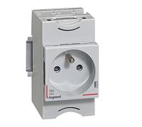 Legrand LEG92782 Lexic - Base de enchufe (10 a 16 A, con obturadores de protección para niños, 2,5 módulos)