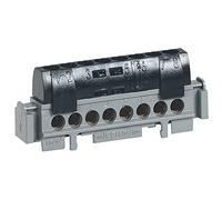 Legrand LEG92790 - Regleta con 8 enchufes para cables de 1,5 a 16 mm, color negro