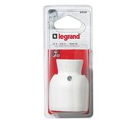 Legrand LEG93902 - Clavija hembra (2 fases + tierra, monopieza, 16 A, salida del cable trasera), color blanco