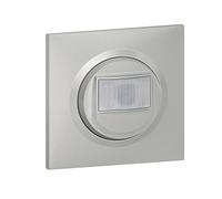 Legrand leg95034 interauto 2 inalámbrico CPT Interruptor dooxie automático 2 hilos sin neutro incluye placa cuadrada Alu y garras, aluminio
