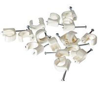 Legrand LEG98383 Multifix - Grapas flexibles para cable eléctrico (20 unidades, diámeto de 14-20 mm), color blanco