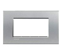 Legrand LNA4804TE Placa Cuadrada Livinglight Tech, 4 Módulos
