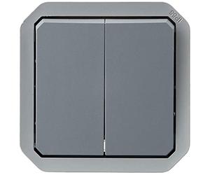 Legrand - Mando para función doble interruptor o de ida y vuelta 10 A o pulsador 10 A, impermeable Plexo, acabado gris