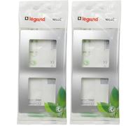 LEGRAND Marco 2 elementos, Placa embellecedor para mecanismo de la gama Niloé Monobloc, Color Aluminio, 396414 (Paquete de 2)