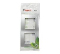 LEGRAND Marco 2 elementos, Placa embellecedor para mecanismo de la gama Niloé Monobloc, Color Aluminio, 396414