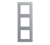 LEGRAND Marco triple Niloé Step instalación componible, Inox, 398289 | Marco triple de la gama Niloé Step para instalación componible, Color Inox, 398289