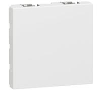 Legrand Mosaic Antibacterias Blanco Cubre Placa 2 Módulos - 078721 [10 Piezas]