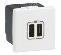 Legrand Mosaic Cargador USB Tipo C 2 Módulos Blanco - 077590