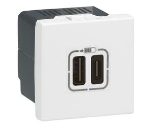 Legrand Mosaic Cargador USB Tipo C 2 Módulos Blanco - 077590