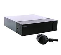 Legrand TV Enchufe Esquinero 4X2P+A Con 4X2P 2.5A Negro (Enchufe Europeo) - 694515