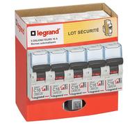 LEGRAND | Multipack 5 Disyuntores 16A, Llegada Alta Y Salida Baja Por Terminales Auto, Alimentación De Peine, Visualización Inmediata Del Circuito Fallar
