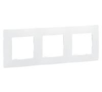 Legrand Placa Niloé 665003 – 3 elementos – Blanco