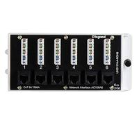 Legrand On-Q AC106A6 - Módulo de Interfaz de Red (6 Puertos, Cat 6a, 3,8 x 16,3 x 7,4 cm), Color Negro