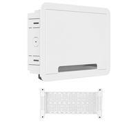 Legrand - OnQ 9 In. Media Enclosure, Wall Cable Management to Organize System Devices, Home Networking Panel Dual Purpose In Wall Enclosure for Device Storage, Media Box, White, ENP0905NAV1
