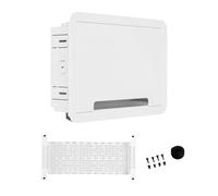 Legrand OnQ ENP0905NAV1 - Recinto multimedia de 23 cm, gestión de cables de pared para organizar dispositivos del sistema, panel de red doméstica de doble propósito en recinto de pared para