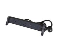 Legrand OSB USB A+C Montable Y Orientable 3x2P+A 1,5m Negro (Enchufe Europeo) - 694512 [5 Piezas]