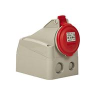 Legrand P17 Tempra Pro Conector de alimentación hembra rojo 3P + E, 415 V/16 A, montaje en pared IP44