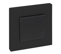 LEGRAND Pack 3 Interruptores o conmutadores monobloc 10AX para instalación empotrada, Gama Niloé Step, Color Antracita, 398304B