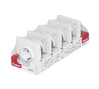 LEGRAND Pack 5 enchufes 2P+T 16A monobloc para instalación empotrada, Gama Niloé Step, Color Blanco, 398301