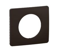 LEGRAND | Placa 1 poste negro mate, celliana, acabado decorativo moderno, compatible con mecanismos celane, sistema de recuperación de defectos de pared