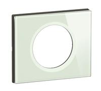 LEGRAND - Placa Céliane - Placa de acabado para enchufes e interruptores Céliane - 1 poste - Vidrio opal blanco