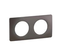 LEGRAND - Placa Céliane - Placa de acabado para enchufes e interruptores Céliane - 2 posiciones - Gris ceniza