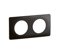 LEGRAND - Placa Céliane - Placa de acabado para enchufes e interruptores Céliane - 2 posiciones - Negro meteoro