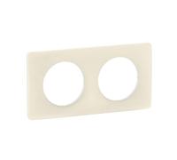 LEGRAND - Placa Céliane - Placa de acabado para enchufes e interruptores Céliane - 2 postes - Blanco almendra