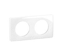 LEGRAND - Placa Céliane - Placa de acabado para enchufes e interruptores Céliane - 2 postes - Blanco relieve