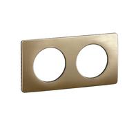 LEGRAND - Placa Céliane - Placa de acabado para enchufes e interruptores Céliane - 2 postes - Bronce satinado