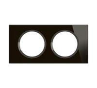 LEGRAND - Placa Céliane - Placa de acabado para enchufes e interruptores Céliane - 2 postes - Cristal ónix negro