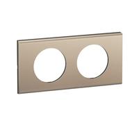 LEGRAND - Placa Céliane - Placa de acabado para enchufes e interruptores Céliane - 2 postes - Níquel satinado