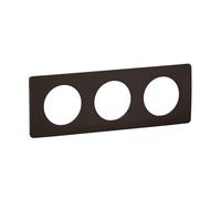 LEGRAND - Placa Céliane - Placa de acabado para enchufes e interruptores Céliane - 3 posiciones - Negro mate