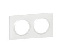 Legrand - Placa de finition 2 postes Dooxie finition Blanc