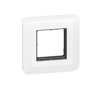 Legrand - Placa Mosaic con soporte de tornillo para 2 módulos - blanco