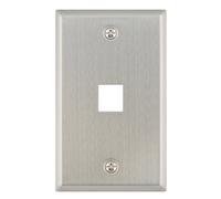 Legrand - Placa de pared On-Q WP3401SS de 1 puerto y una sola unidad, acero inoxidable