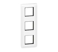 Legrand - Placa Mosaic con Soporte para 3 x 2 módulos de Montaje Vertical - Blanco