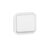 LEGRAND, Plexo 069612L - Interruptor de 1 compartimento con función de control, luz indicadora integrada, 10 amperios, 250 V, IP55 - IK07, color blanco
