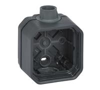 LEGRAND, Plexo 069628L New - Caja de montaje en superficie (1 enchufe, ISO 20, acceso por cable, color antracita)