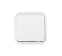 LEGRAND, Plexo 069631L - Pulsador con contacto de cambio (10 A, 250 V), color blanco