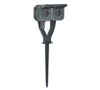 LEGRAND, Plexo 069759L New - Enchufe con 2 enchufes con estaca, terminales de jardín, protección contra contactos, protección contra contactos, estándar Schuko, 250 V, 16 A, IP55, 463 mm de altura,