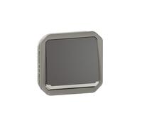 LEGRAND, Plexo 069802L - Interruptor de 1 compartimento con función de control, luz indicadora integrada, 10 amperios, 250 V, IP55 - IK07, color antracita