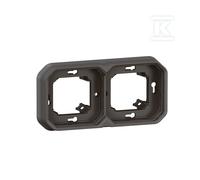 Legrand PLEXO 55 069607L Soporte doble antracita nuevo
