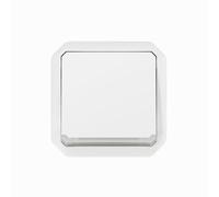 LEGRAND, Plexo New 069627L - Interruptor de 2 polos para ambientes húmedos (IP55 - IK08, 10 A, 250 V, luz indicadora integrada), color blanco