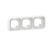LEGRAND, Plexo New 069698L - Marco de 3 capas horizontal y vertical, color blanco