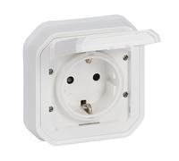 LEGRAND, Plexo New 069869L - Adaptador de enchufe para ambientes húmedos (16 A, 250 V, IP44 - IK07), color blanco
