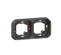 Legrand Plexo New Feuchtraum-Unterputz 2-fach Tragring, Horizontal und vertikal, Anthrazit (069607L)
