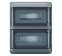 Legrand, Plexo S 601894 - Distribuidor para ambientes húmedos (IP65-IK07, 2 filas, 24 módulos, dimensiones: 350 x 285 x 106 mm (alto x ancho x profundidad) con cable neutro y barra de terminales de