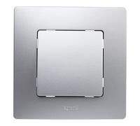 LEGRAND Pulsador 6A, Niloé Monobloc, Completo con Marco, Aluminio, 396481 | Pulsador de Pared 6A, Gama Niloé Monobloc, Mecanismo Completo con Marco, Aluminio, 396481